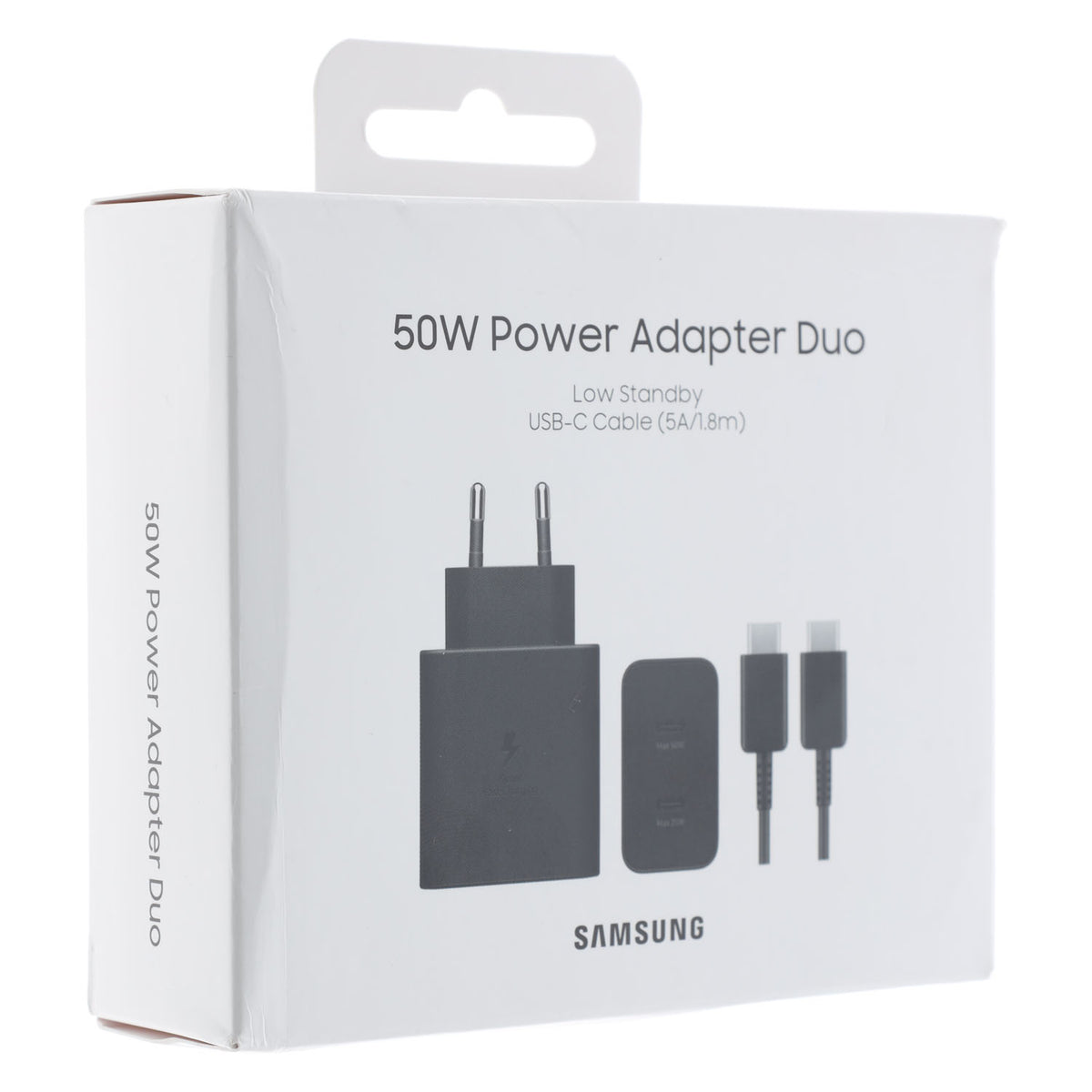Samsung Original 50W Power Adapter Duo with USB-C Kabel 1.8 Meter 5A Black