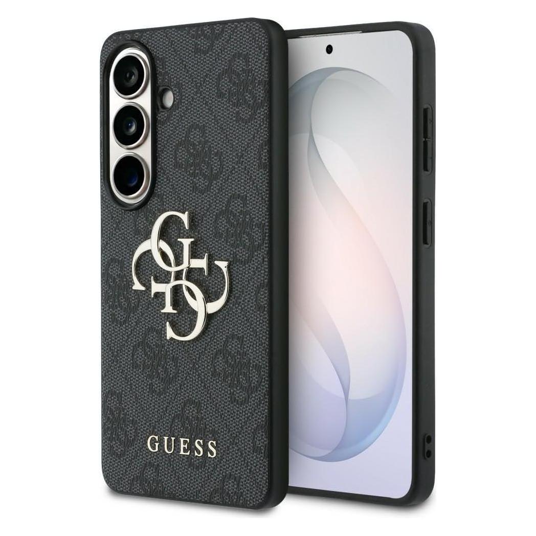Guess GUHCS26FE4GMGGR Leather 4G Metal Logo Case for Samsung Galaxy S26 FE Black
