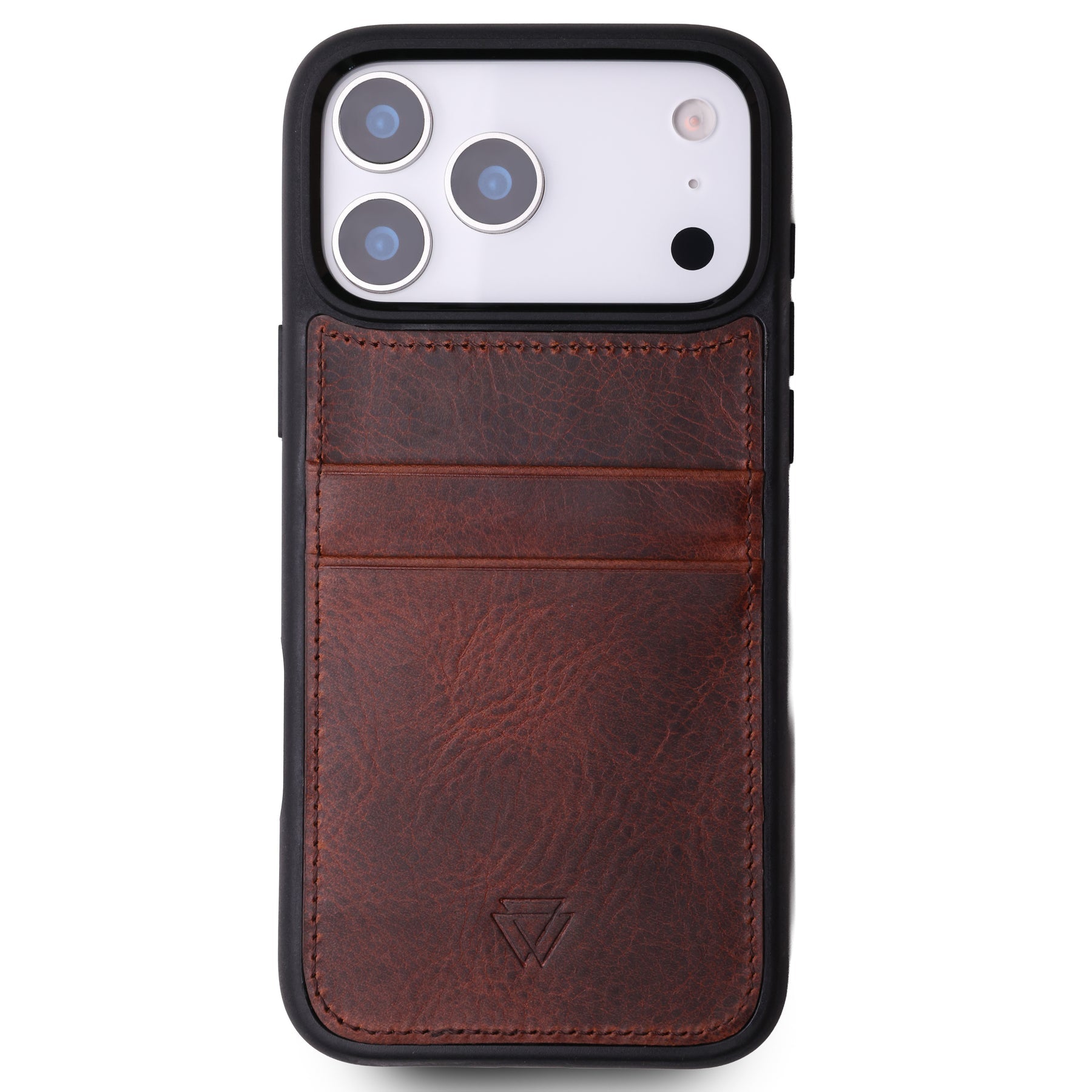Wachikopa Leather Back Cover C.C. Case for iPhone 17 Pro Brown