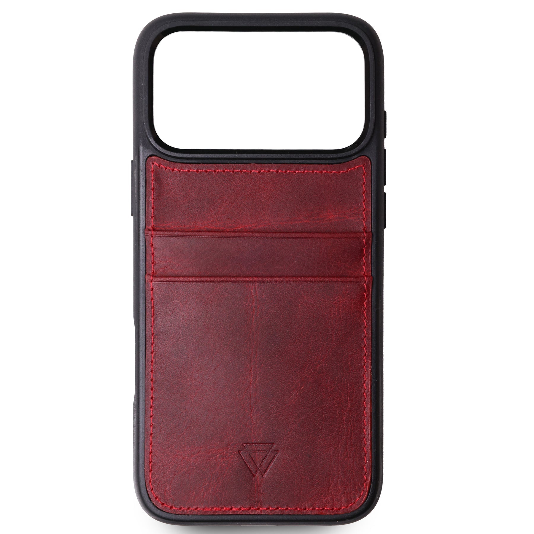 Wachikopa Leather Back Cover C.C. Case for iPhone 17 Pro Red