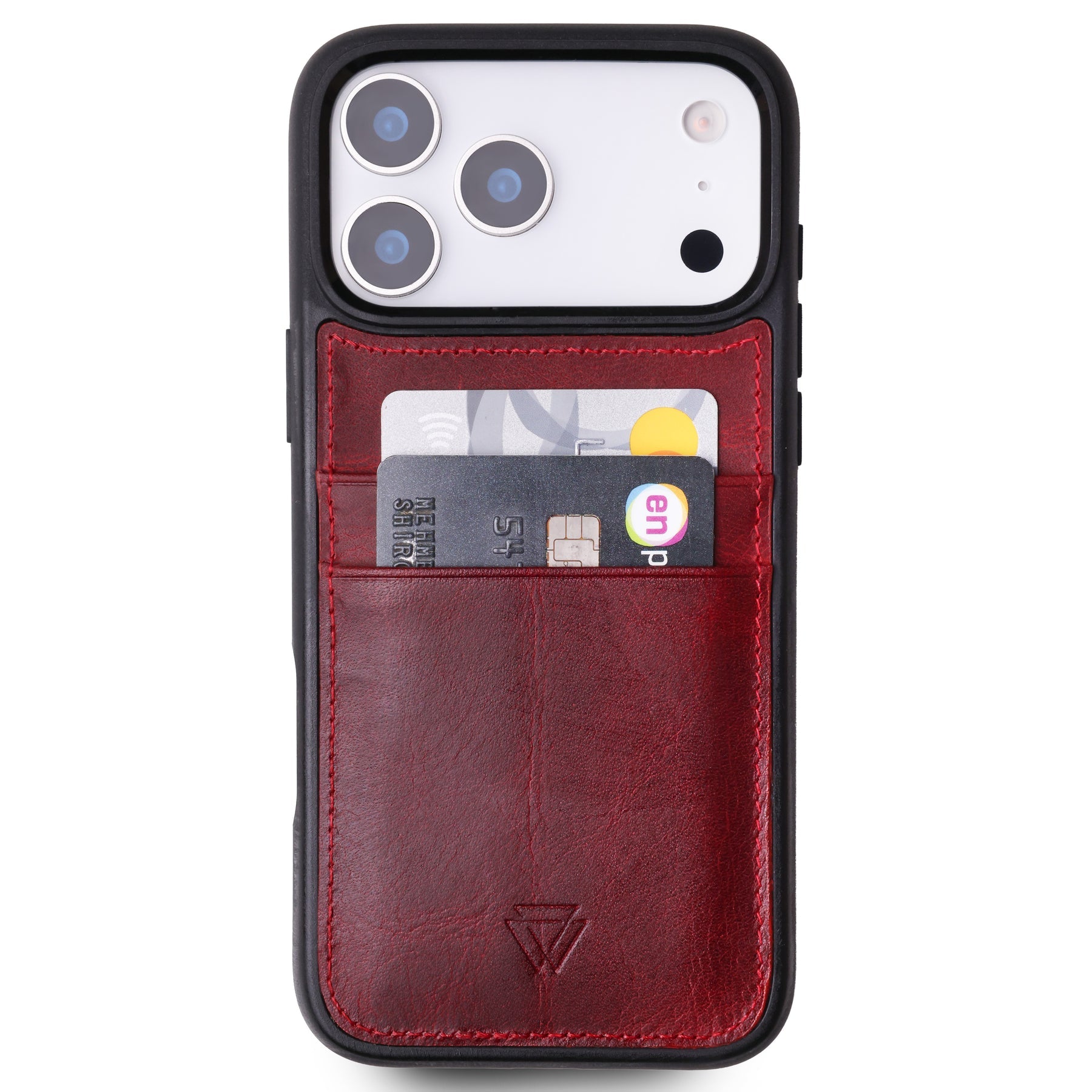 Wachikopa Leather Back Cover C.C. Case for iPhone 17 Pro Red