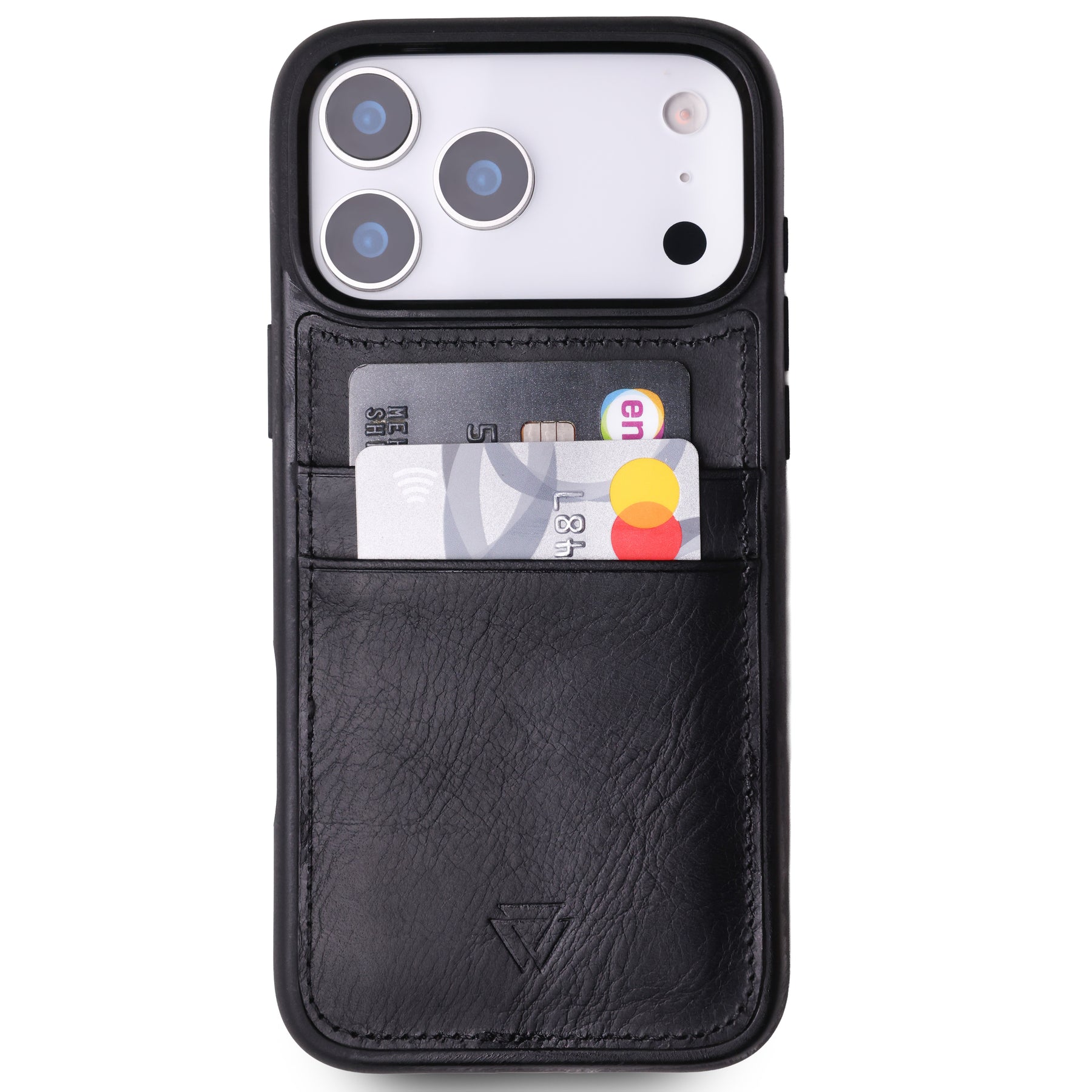 Wachikopa Leather Back Cover C.C. Case for iPhone 17 Pro Black
