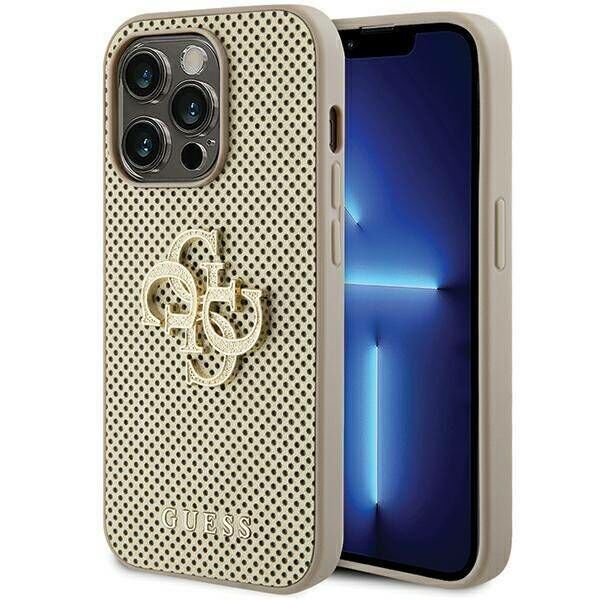GUESS GUHCP15XPSP4LGD Hardcase Perforated 4G Glitter iPhone 15 Pro Max
