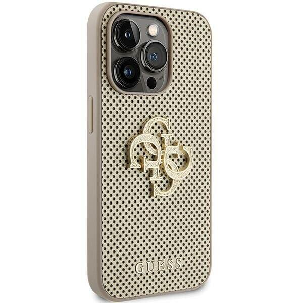 GUESS GUHCP15XPSP4LGD Hardcase Perforated 4G Glitter iPhone 15 Pro Max