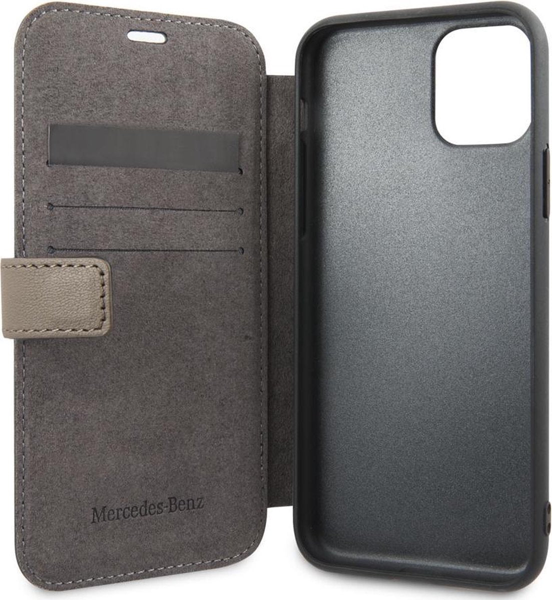 Mercedes MEFLBKN58DIQBR iPhone 11 Pro Brown Genuine Leather Bookcase