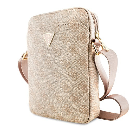 Guess 4G Triangle Logo 10" Shoulder Bag in Pink