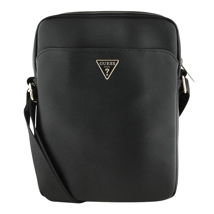 Guess Bag GUTB10PGTSPSK 10" PU Grained leather Bag with Triangle metal logo Blac