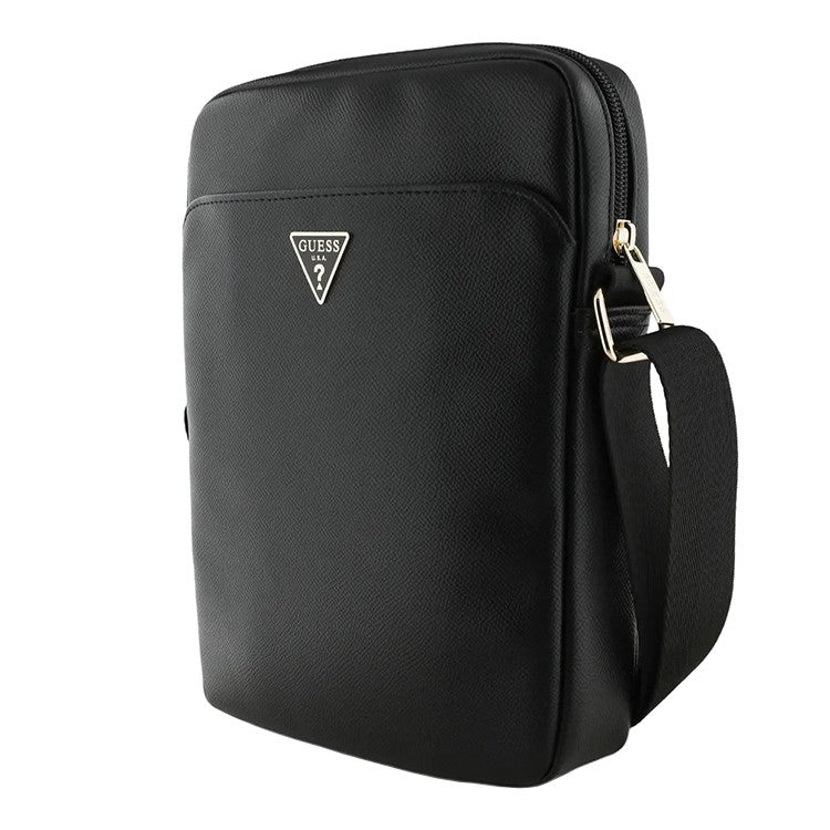 Guess Bag GUTB10PGTSPSK 10" PU Grained leather Bag with Triangle metal logo Blac