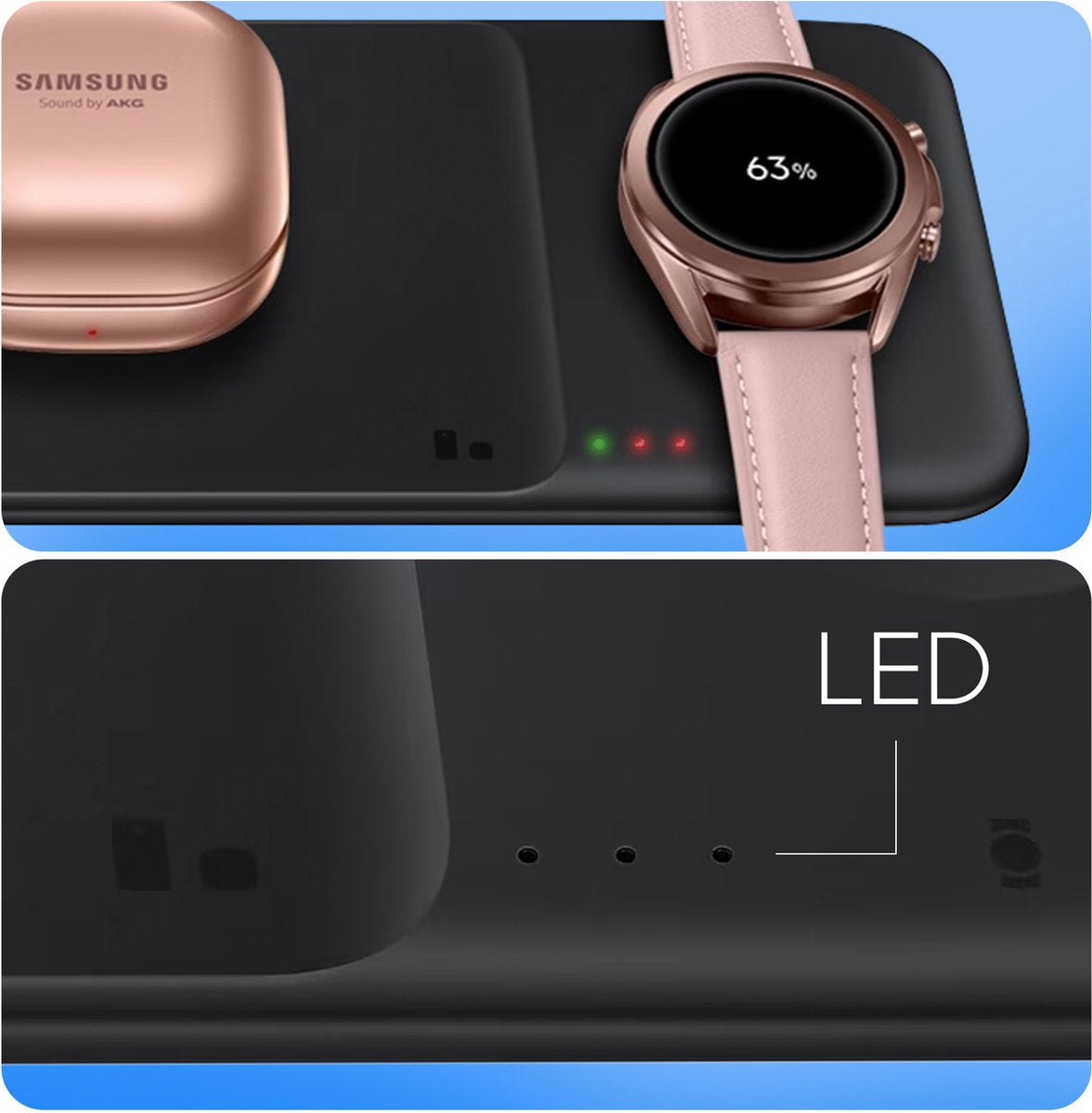 Samsung Wireless Charger Trio Smartphone / Galaxy Watch / Galaxy Buds