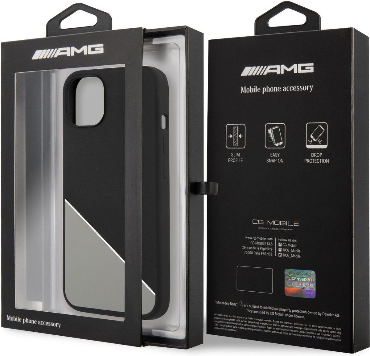Mercedes-Benz AMG Silicone Back Cover Two Tones for iPhone 13 Mini