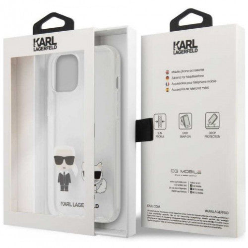 Karl Lagerfeld KLHCP12SCKTR iPhone 12 mini hardcase Transparent Karl & Choupette