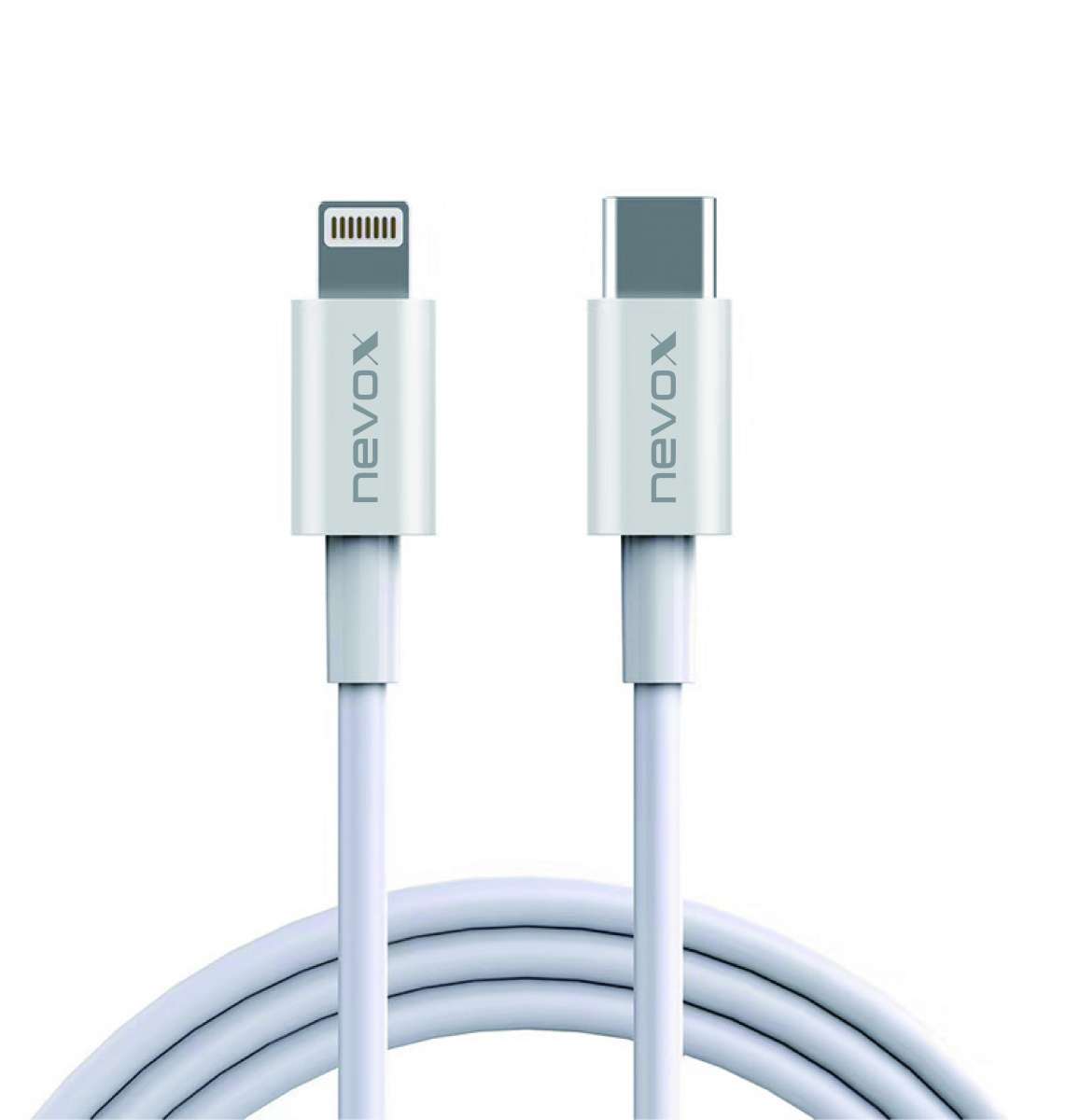 Nevox 1M - LIGHTNING TO TYPE C USB DATA Cable MFI, White