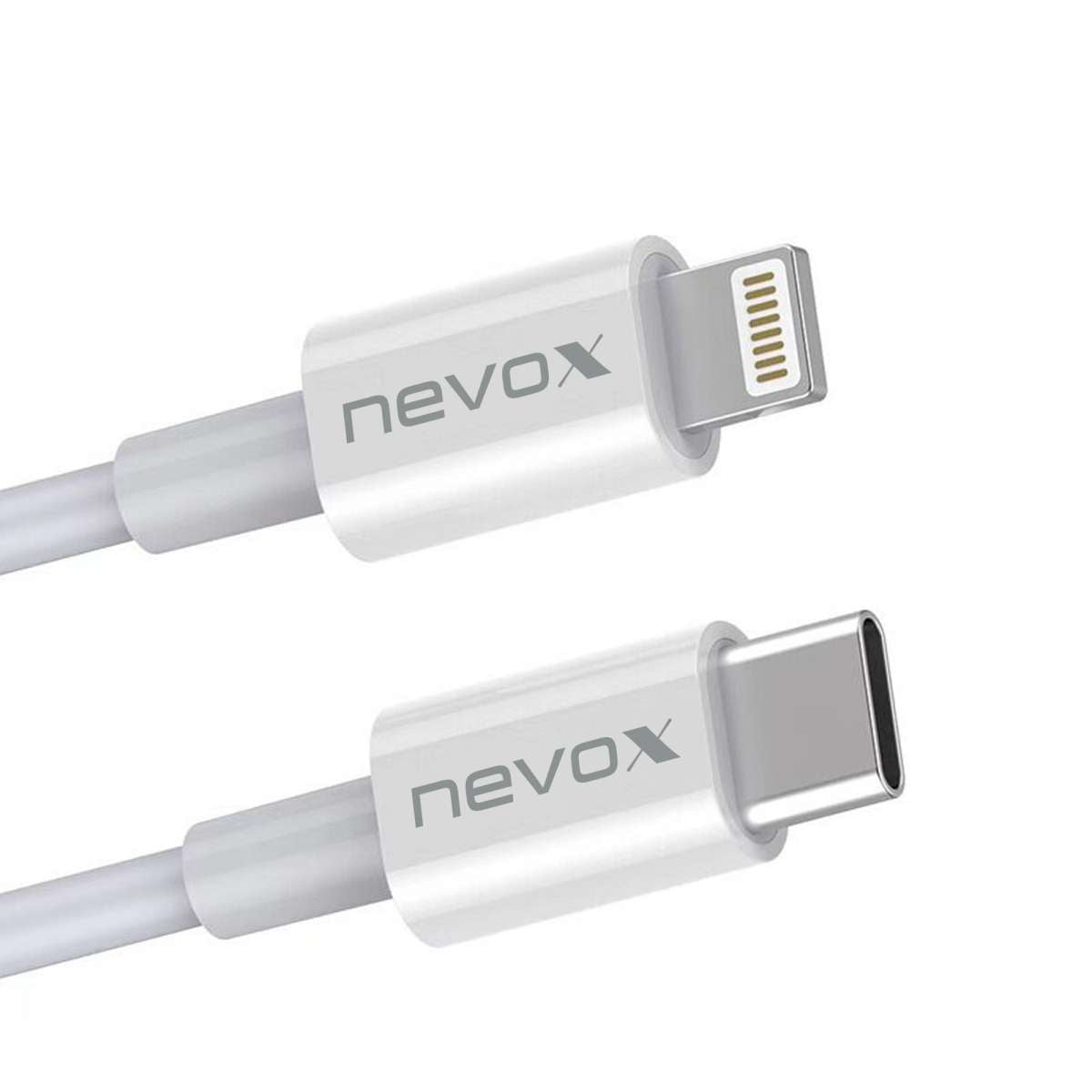 Nevox 1M - LIGHTNING TO TYPE C USB DATA Cable MFI, White