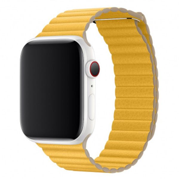 Apple Watch 44 mm Leather Loop Band Strap Medium - Meyer Lemon