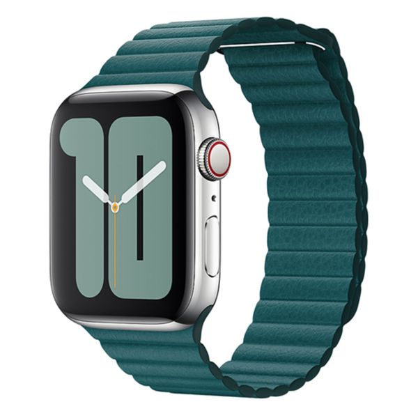 Apple Watch 44 mm Leather Loop Band Strap Medium - Green