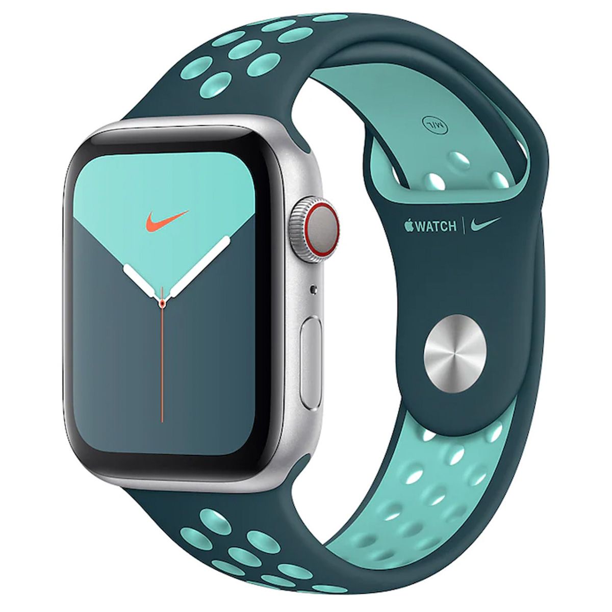 Apple Watch 44 mm Nike Sport Band Midnight Turquoise / Aurora Green