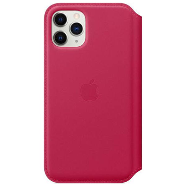 Apple MY1K2ZM/A Leather Folio BookCase for iPhone 11 Pro Raspberry