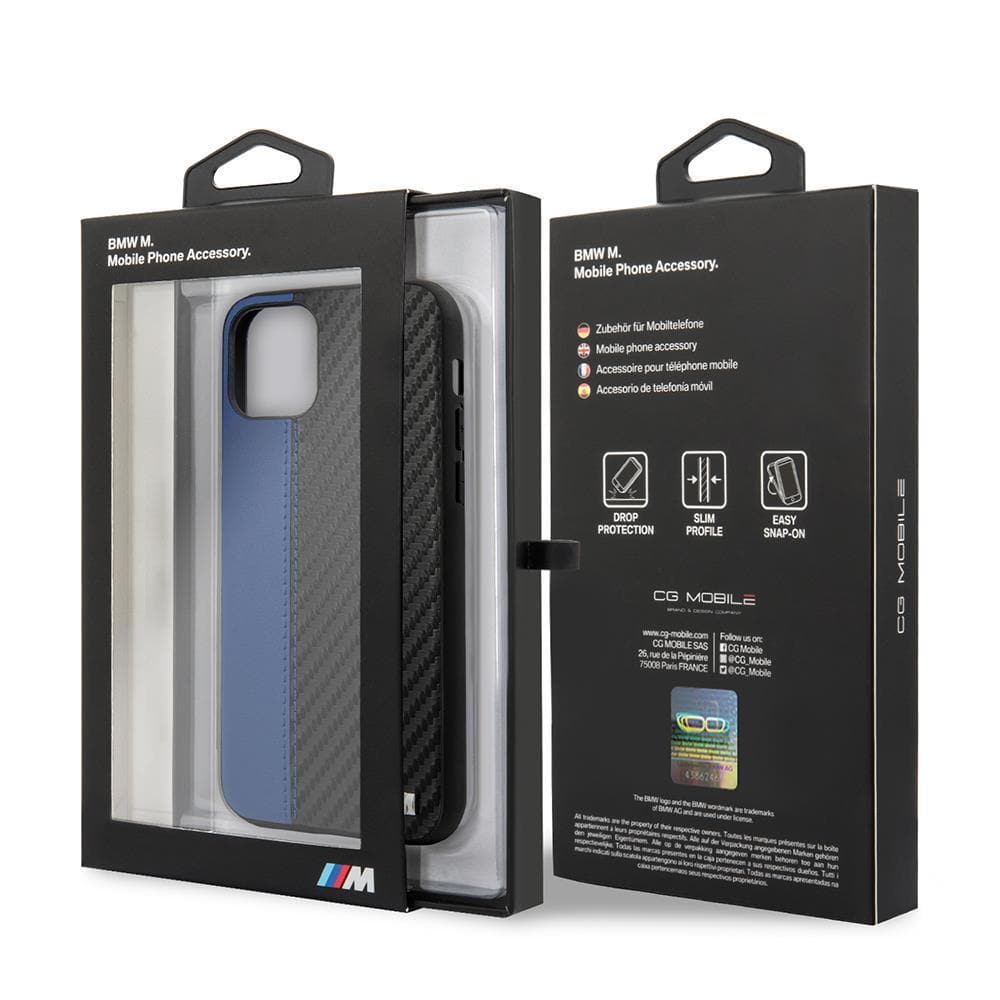 BMW BMHCN65MCARBL iPhone 11 Pro Max Leather Carbon Effect M Collection