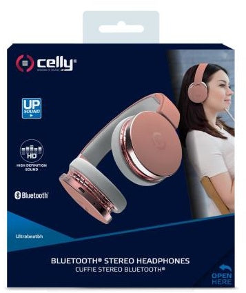 Celly Bluetooth stereo Headphones pink