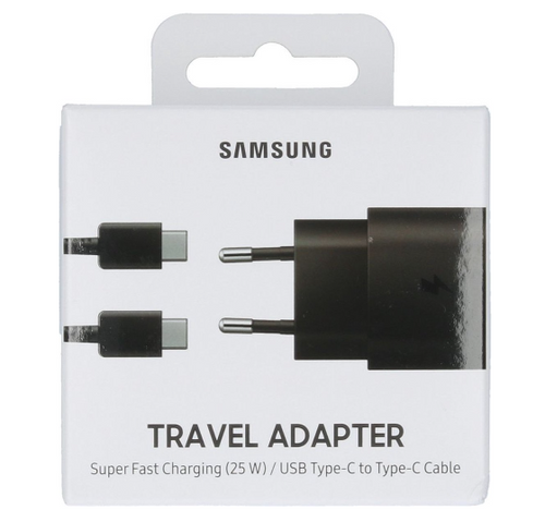 Samsung 25W fast chrger +  type - C cable  EP-TA800  Black Blister