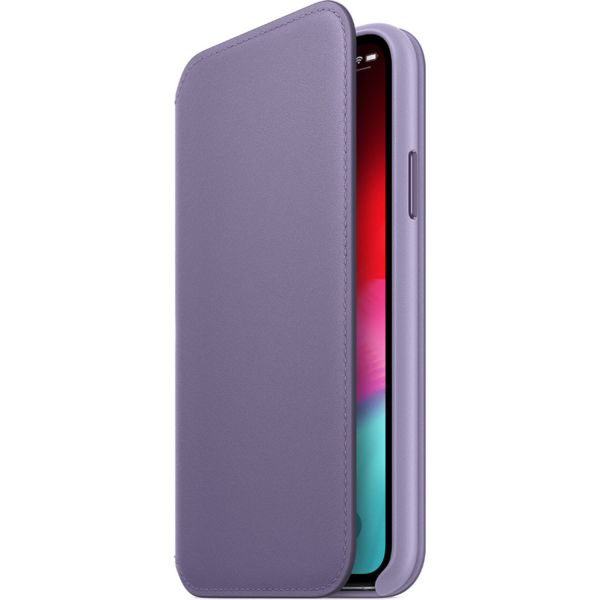 Apple MVF92ZM/A Leather Folio BackCase for iPhone Xs Lila