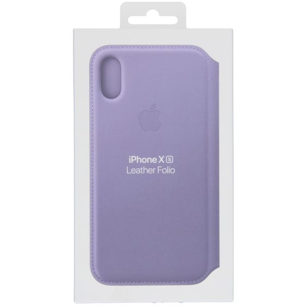 Apple MVF92ZM/A Leather Folio BackCase for iPhone Xs Lila