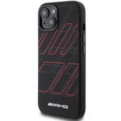 AMG AMHMP15S23SSPK iPhone 15 / 14 / 13 black hardcase with Silicone Large Rhombuses Pattern and