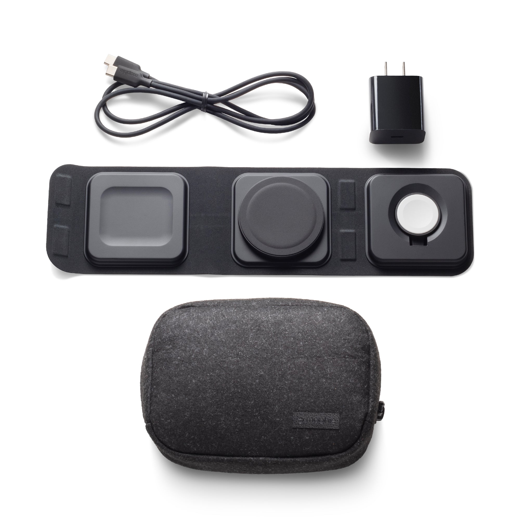 mophie 3-in-1 travel charger with MagSafe black