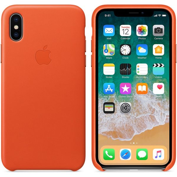 Apple MRGK2ZM/A Leather Backcover for iPhone X Orange