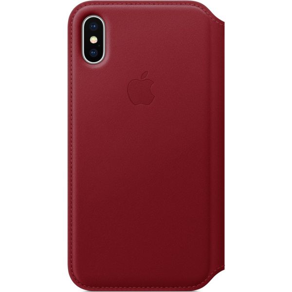 Apple MRQD2ZM/A Leather Folio BackCase for iPhone Xs Red