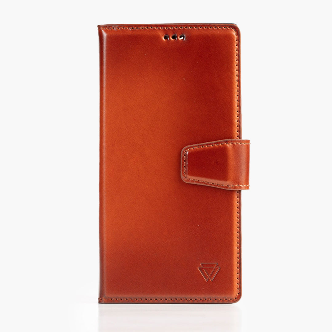 Wachikopa Genuine Leather Classic Bookcase for Samsung Galaxy S25 Plus British
