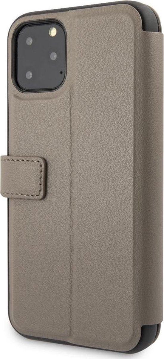 Mercedes MEFLBKN58DIQBR iPhone 11 Pro Brown Genuine Leather Bookcase