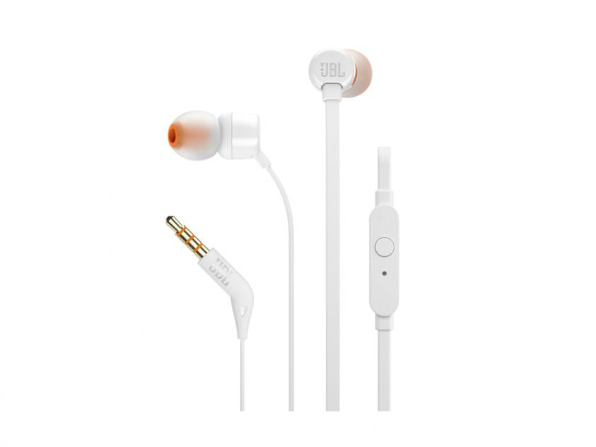 JBL T110 3,5mm Earphones White