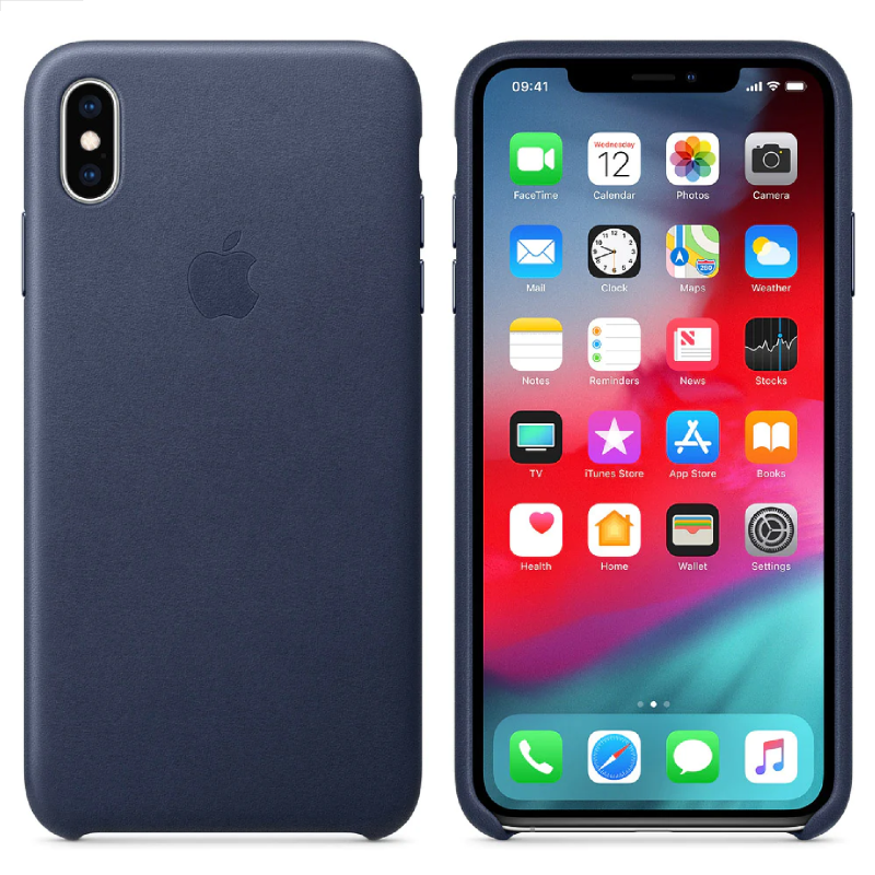 Apple MRWU2ZM/A Leather Backcover for iPhone Xs Max Midnight Blue