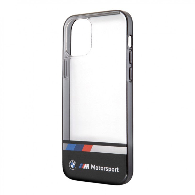 BMW BMHCP12MSHTTK iPhone 12/12 Pro hardcase clear Motorsport Tricolor Lower black Edge