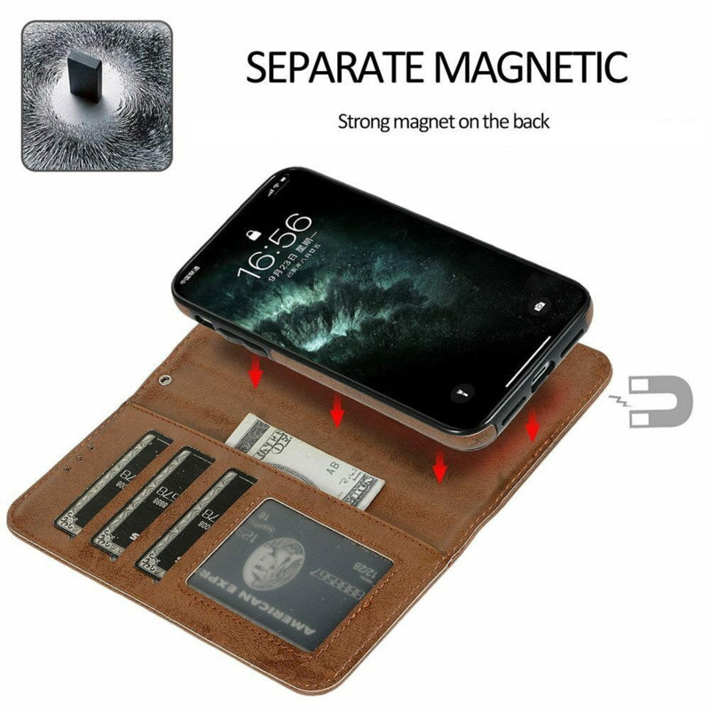 Wachikopa Genuine Leather Magic Book Case 2 in 1 for iPhone XS Max Black
