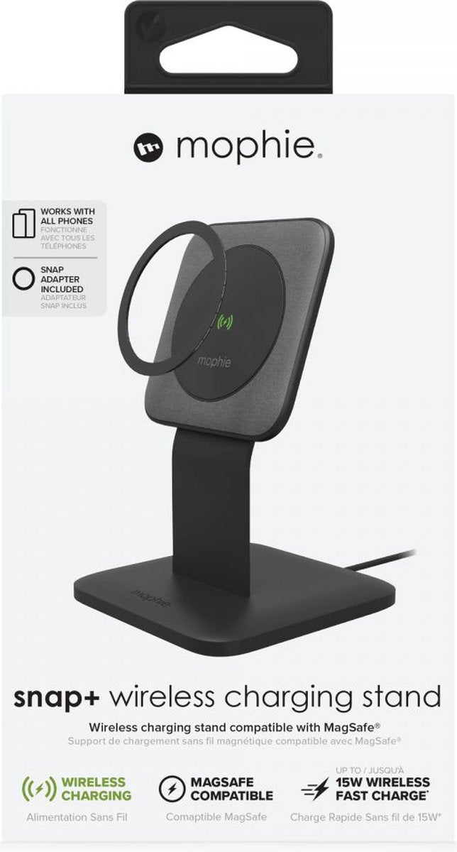 mophie - 15W Wireless Charging Stand Compatible with snap and MagSafe