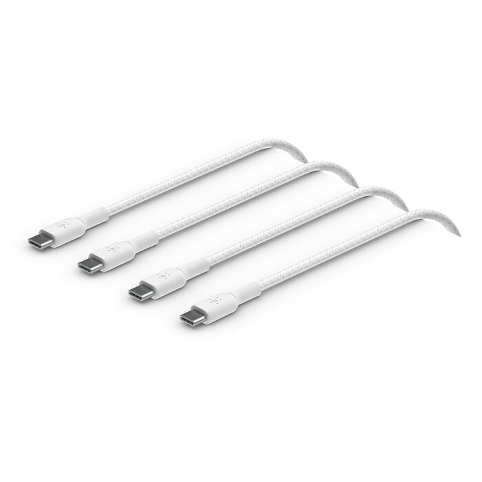 Belkin Braided USB-C to USB-C Cable 2m White 2 Pack