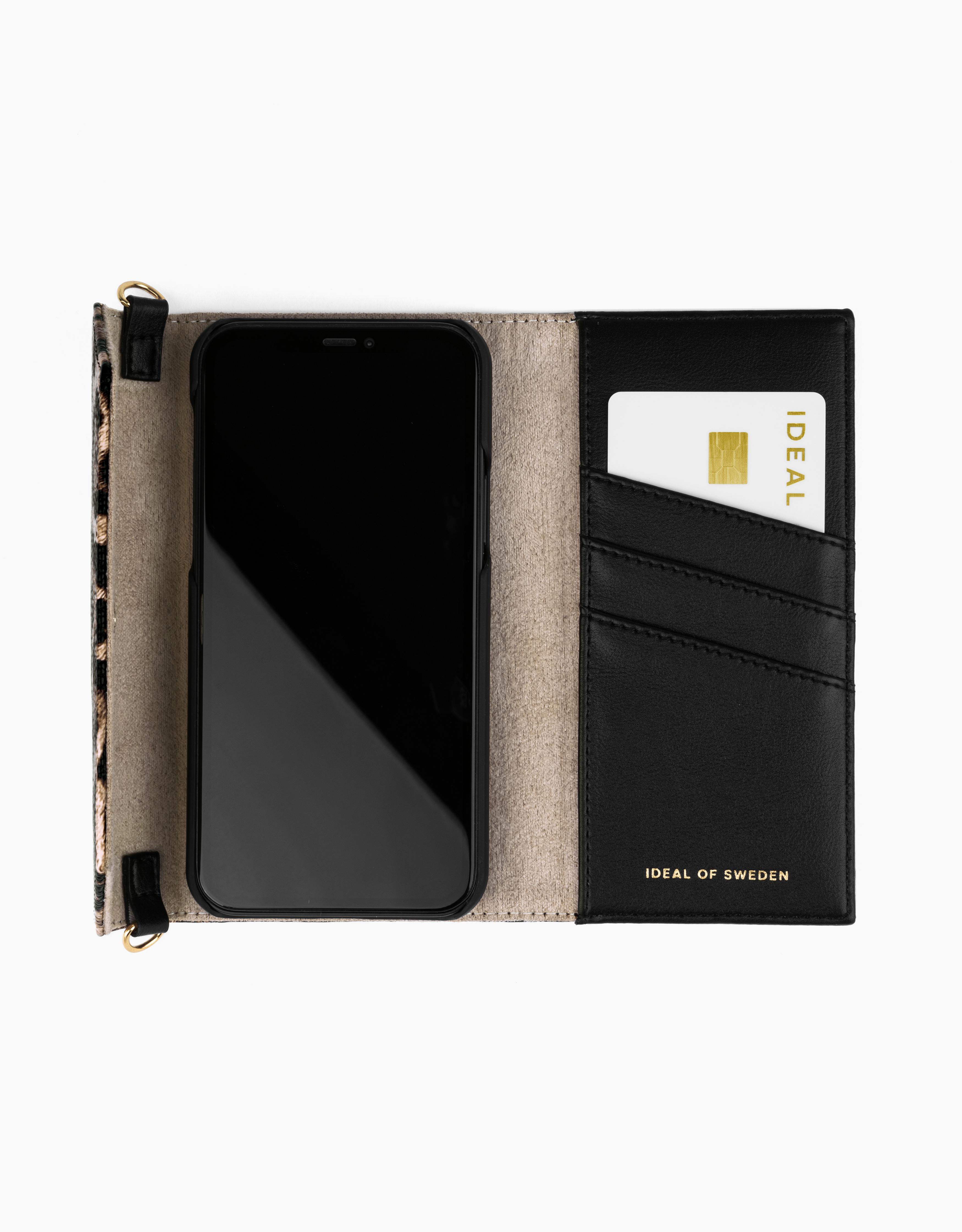 IDEAL OF SWEDEN Cassette Clutch Case for iPhone 13 Pro - Midnight Leopard