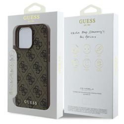 Guess GUHCP16XG4GFBR iPhone 16 Pro Max brown hard case 4G Classic
