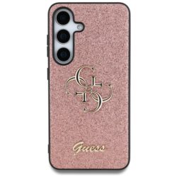 Case Guess GUHCS25SHG4SGP Fixed Glitter Big 4G Metal Logo to Samsung Galaxy S25 pink