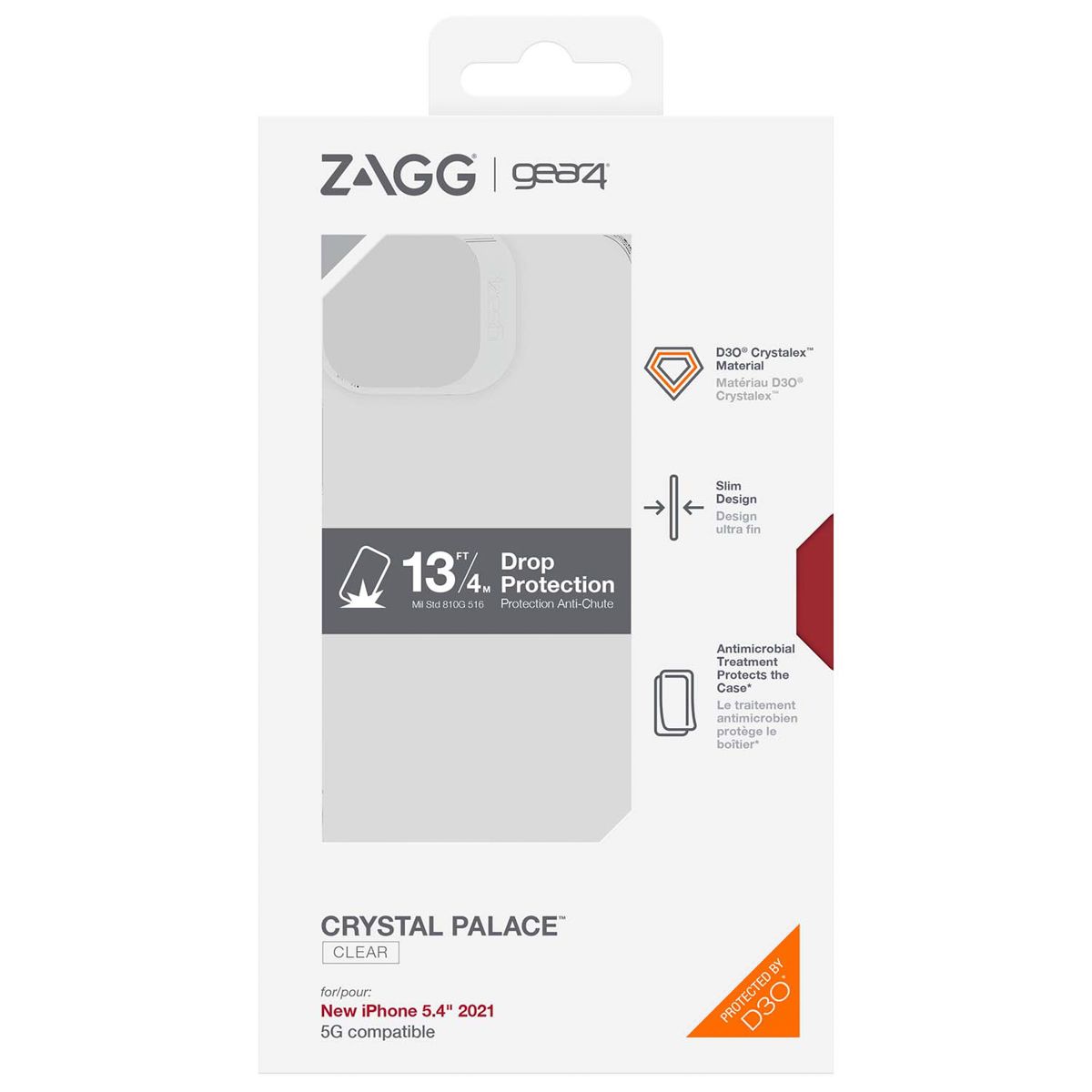 ZAGG Crystal Palace Backcover for iPhone 13 Mini - Transparant