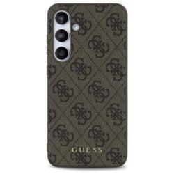 Guess GUHCS24FEG4GFBR S24 FE S721 brown hardcase 4G Metal Gold Logo