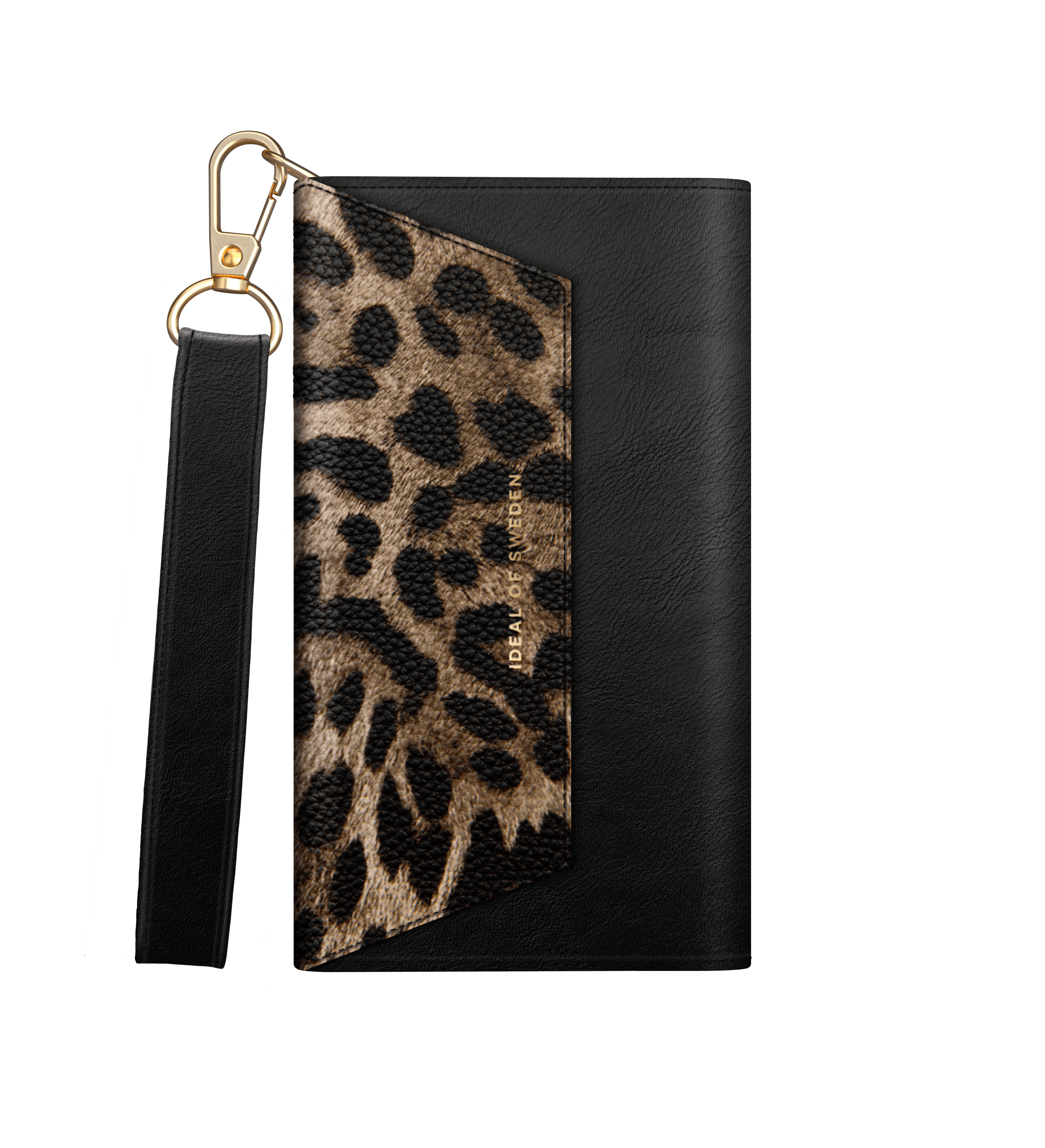 IDEAL OF SWEDEN Cassette Clutch Case for iPhone 13 / 14 / 15 Midnight Leopard