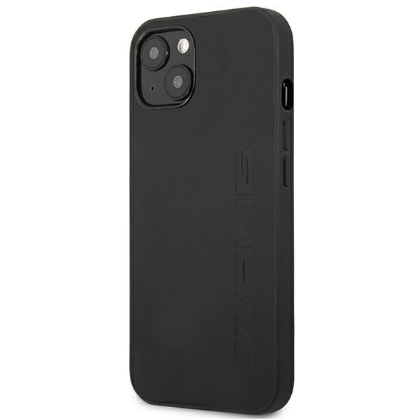 Case for AMG AMHCP14MDOLBK iPhone 14 Plus black hardcase Leather Hot Stamped