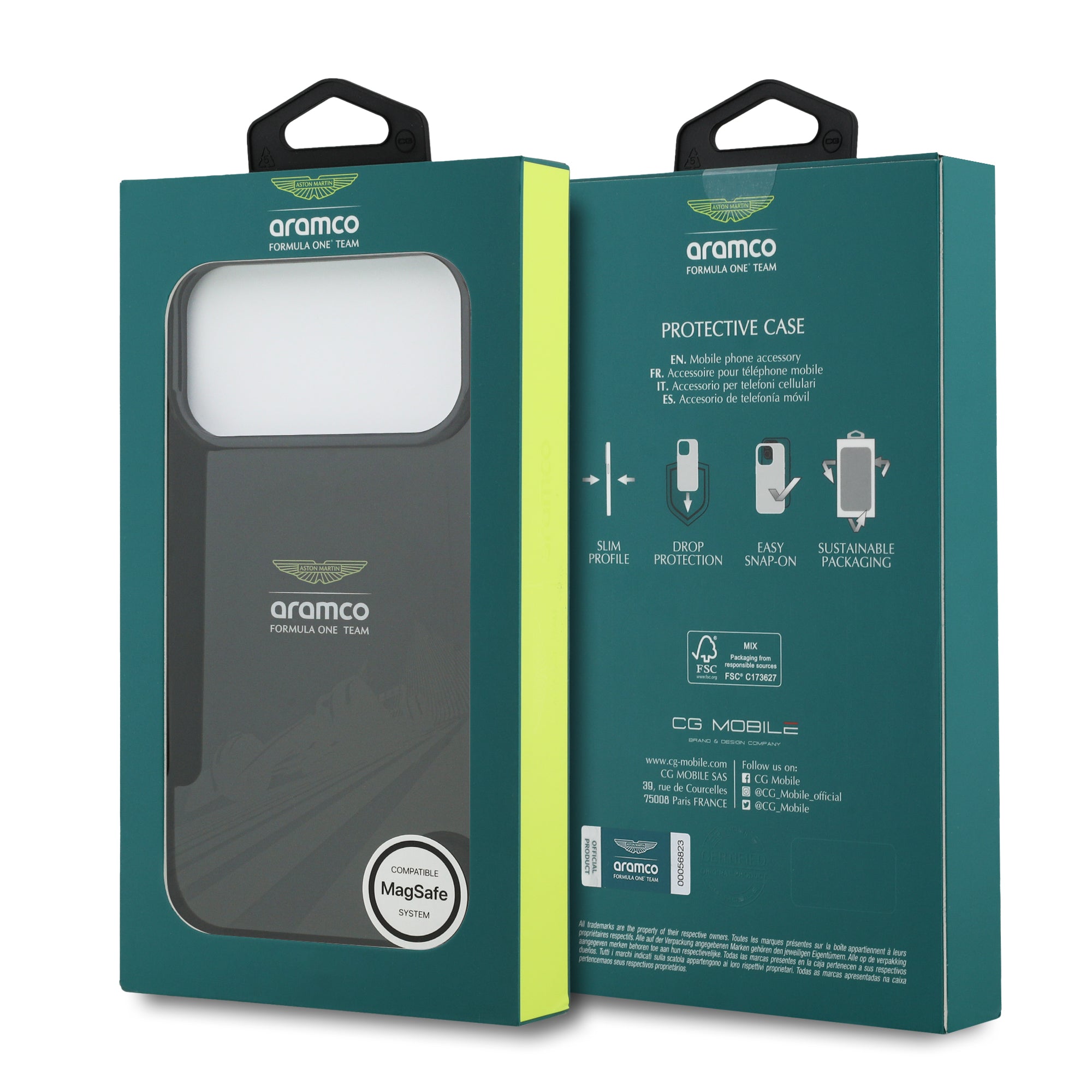 ASTON MARTIN ARHMP17XUF1K F1 HardCase MagSafe IML W/ F1 CAR Black iPhone 17 Pro Max