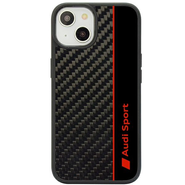 Audi Carbon Fiber Stripe iPhone 14 hardcase AUS-TPUPCIP14-R8/D1-BK