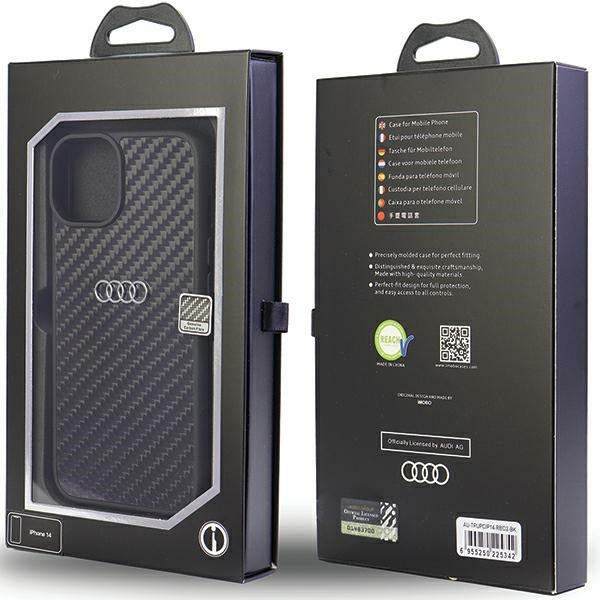 Audi Carbon Fiber iPhone 14 / 15 / 13 hardcase AU-TPUPCIP14-R8/D2-BK