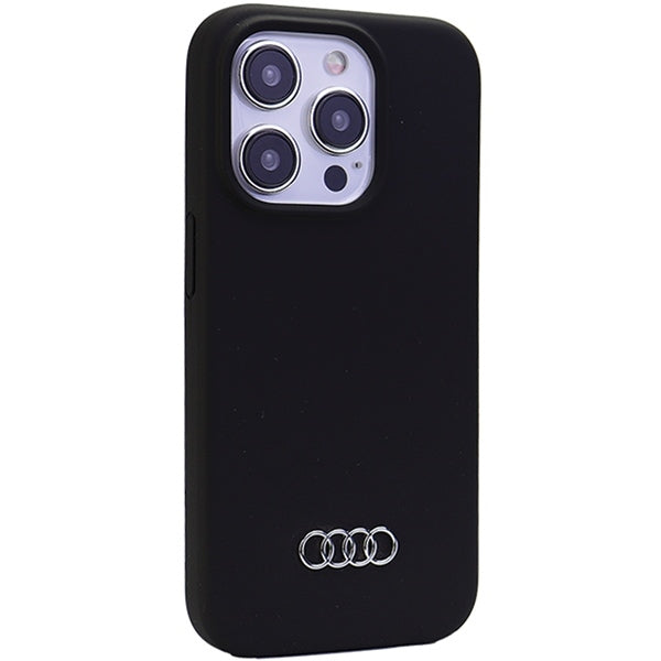 Audi Silicone Case iPhone 15 Pro black hardcase AU-LSRIP15P-Q3/D1-BK