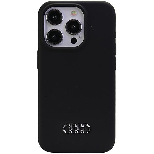 Audi Silicone Case iPhone 15 Pro Max black hardcase AU-LSRIP15PM-Q3/D1-BK